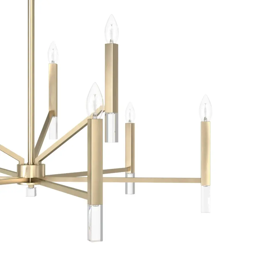 Sunjai Nine Light Chandelier in Matte Black - Image 20