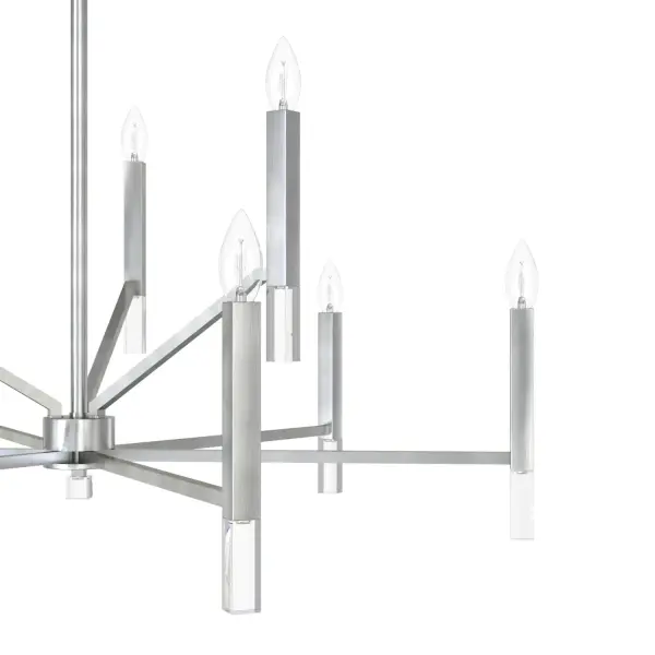 Sunjai Nine Light Chandelier in Matte Black - Image 21