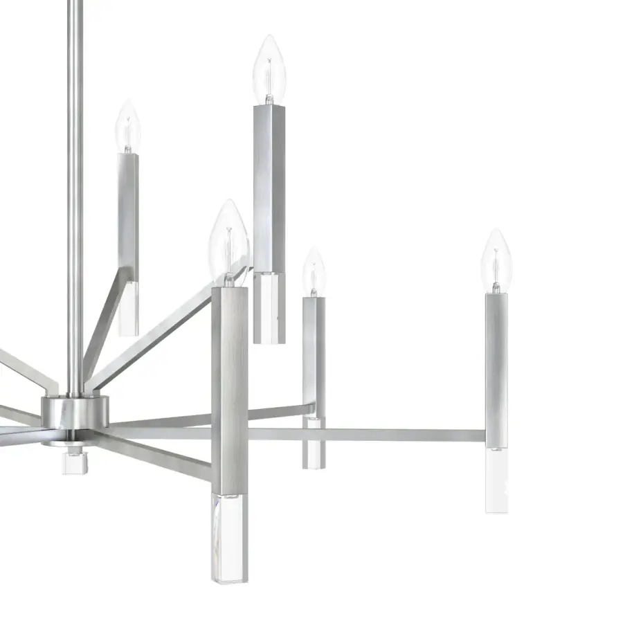 Sunjai Nine Light Chandelier in Matte Black - Image 21