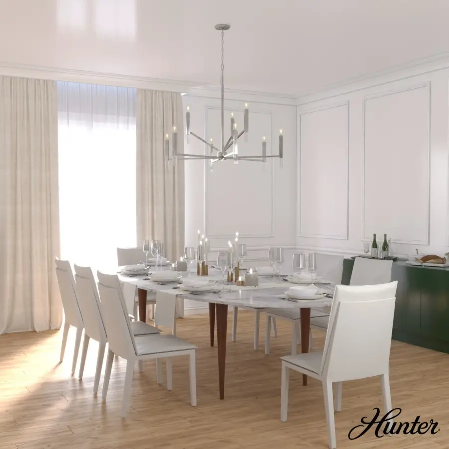 Sunjai Nine Light Chandelier in Matte Black - Image 5
