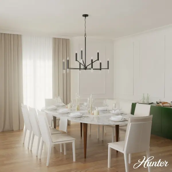 Sunjai Nine Light Chandelier in Matte Black - Image 6