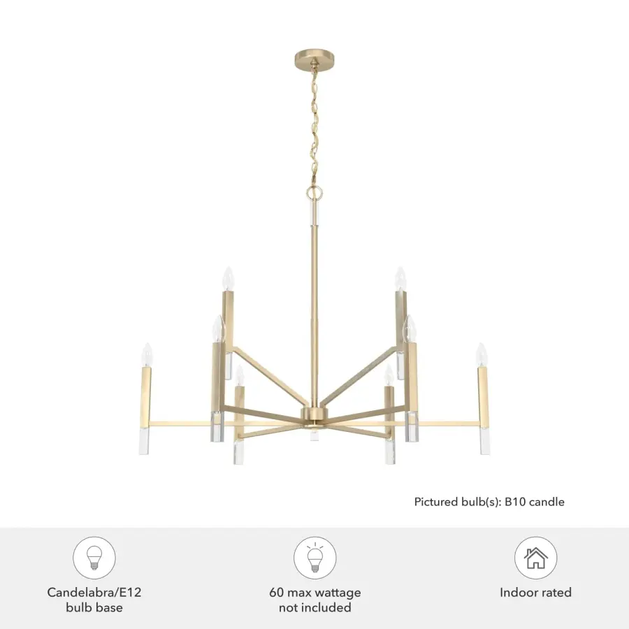 Sunjai Nine Light Chandelier in Matte Black - Image 7