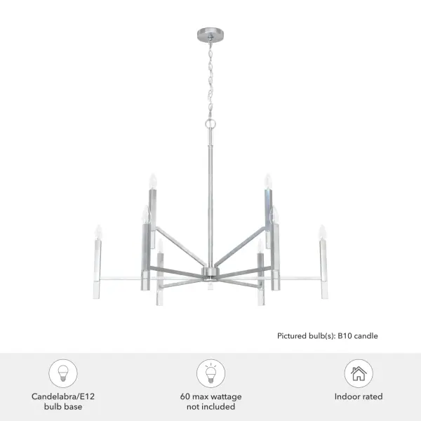 Sunjai Nine Light Chandelier in Matte Black - Image 8