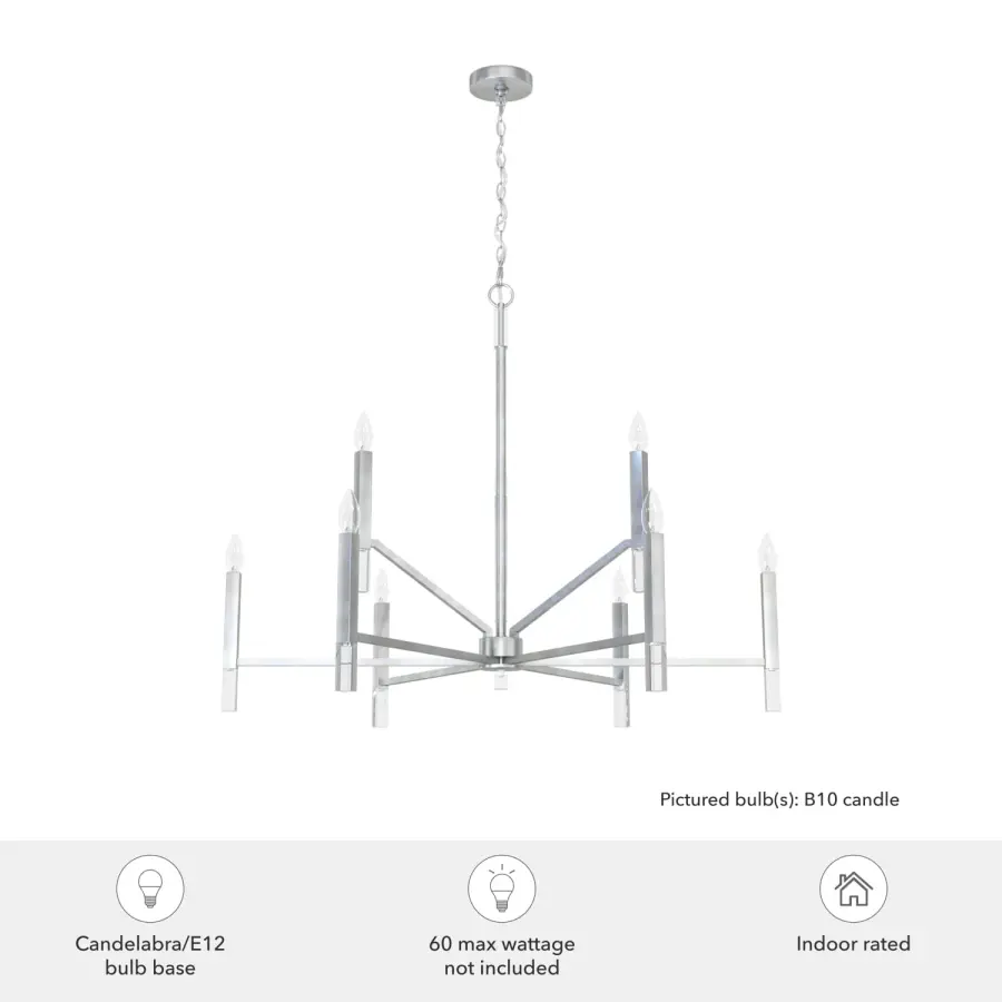 Sunjai Nine Light Chandelier in Matte Black - Image 8