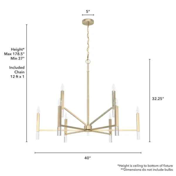 Sunjai Nine Light Chandelier in Matte Black - Image 10