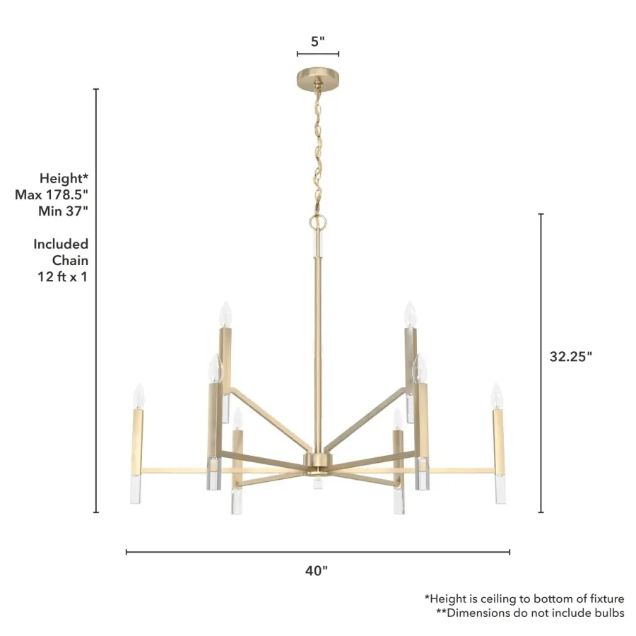 Sunjai Nine Light Chandelier in Matte Black - Image 10