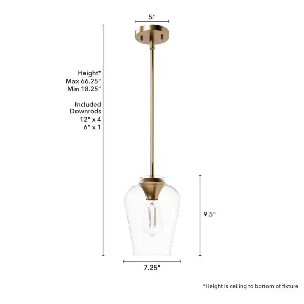 Vidria One Light Pendant in Alturas Gold - Image 12