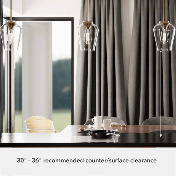 Vidria One Light Pendant in Alturas Gold - Image 15