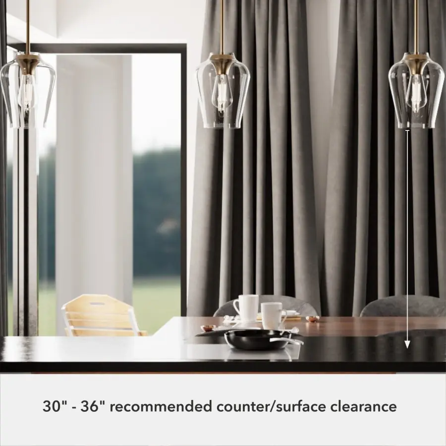 Vidria One Light Pendant in Alturas Gold - Image 15
