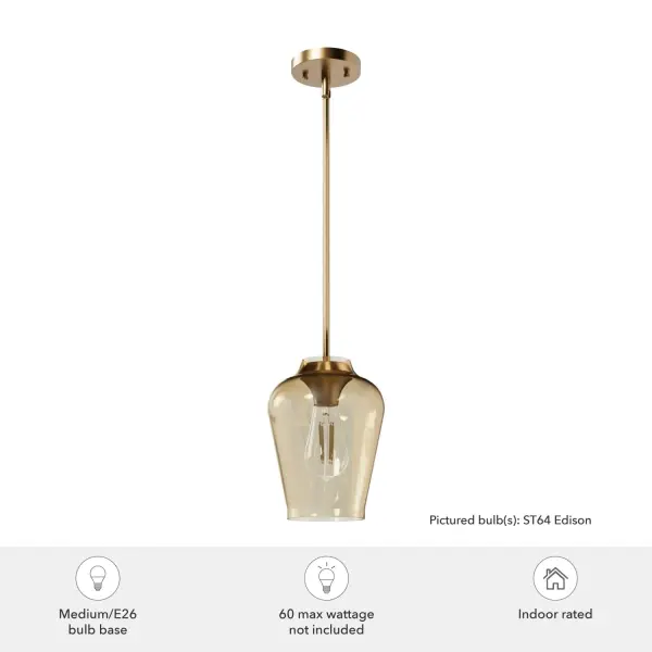 Vidria One Light Pendant in Alturas Gold - Image 8
