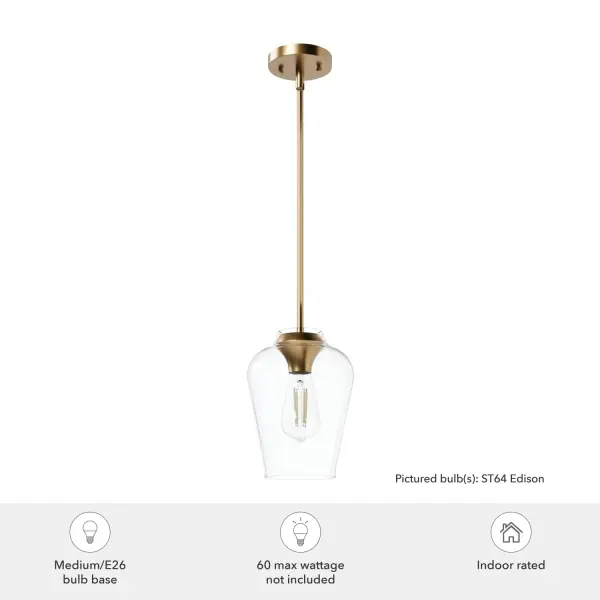 Vidria One Light Pendant in Alturas Gold - Image 9