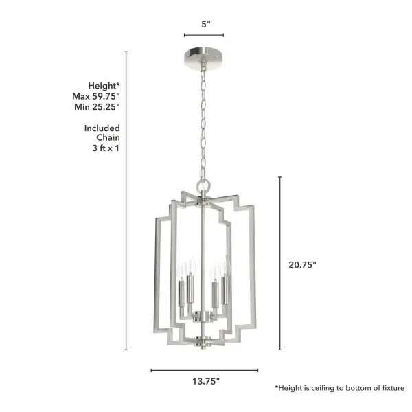 Zoanne Four Light Pendant in Matte Black - Image 11
