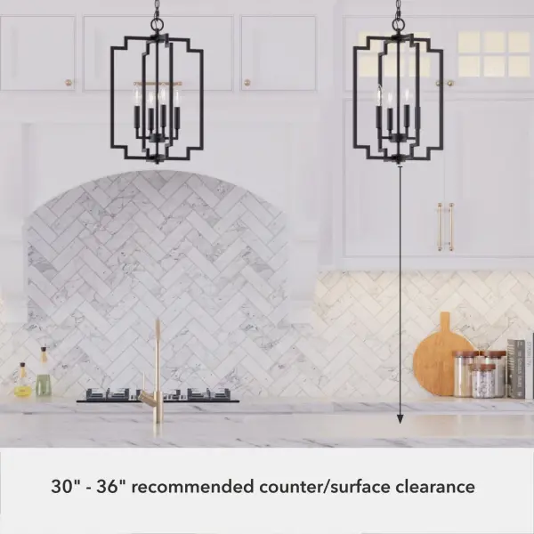 Zoanne Four Light Pendant in Matte Black - Image 15