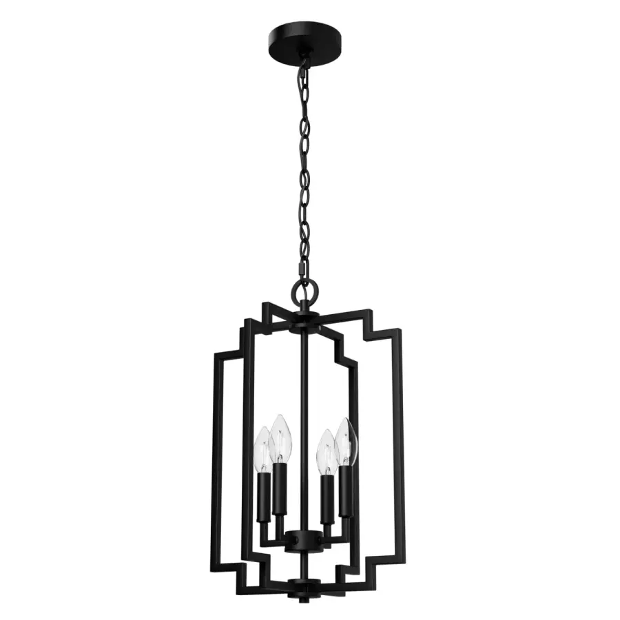 Zoanne Four Light Pendant in Matte Black - Image 19