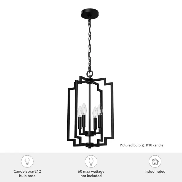 Zoanne Four Light Pendant in Matte Black - Image 9