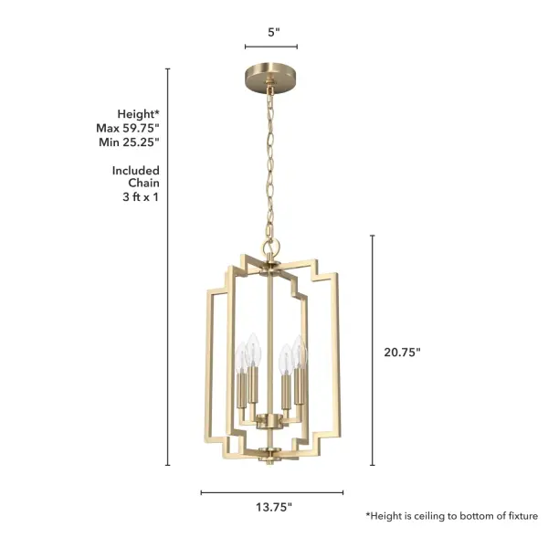 Zoanne Four Light Pendant in Matte Black - Image 10
