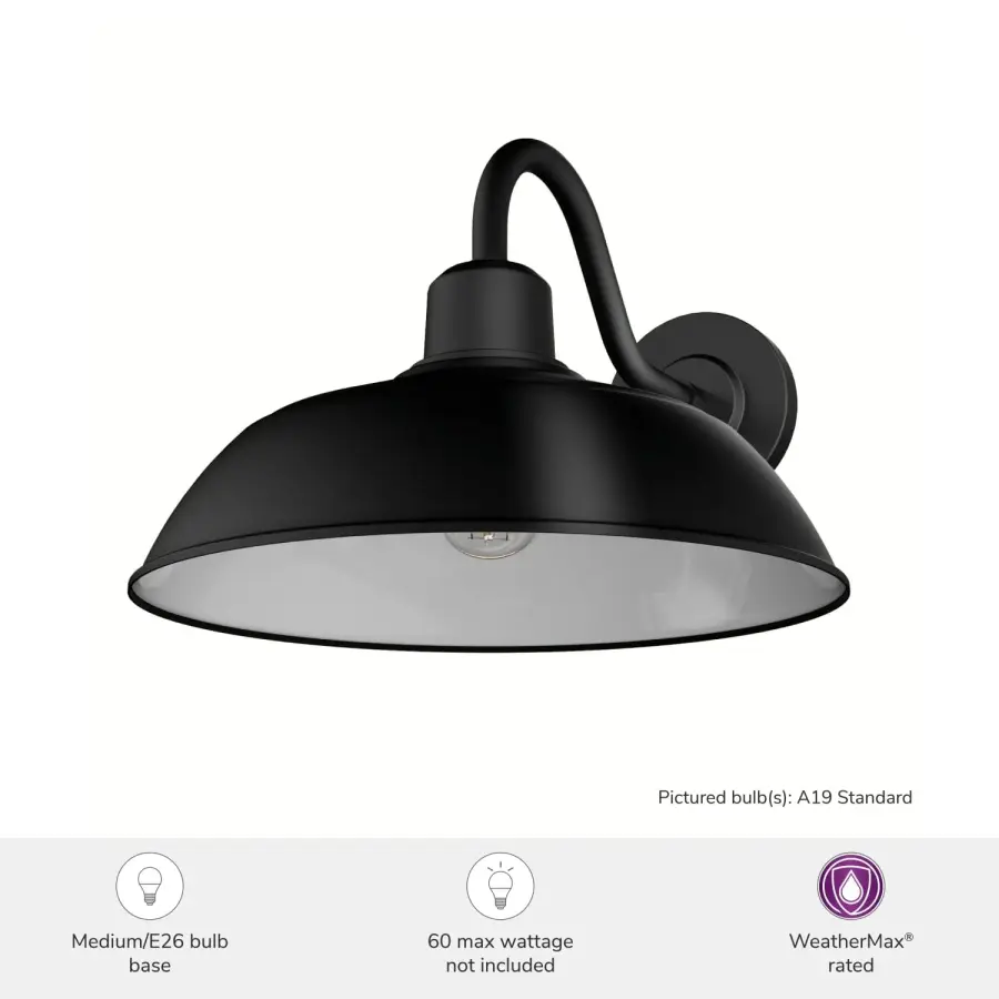 Mill Valley One Light Outdoor Wall Mount in Matte Black - Image 3