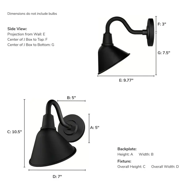 Cassius One Light Outdoor Wall Mount in Matte Black - Image 4