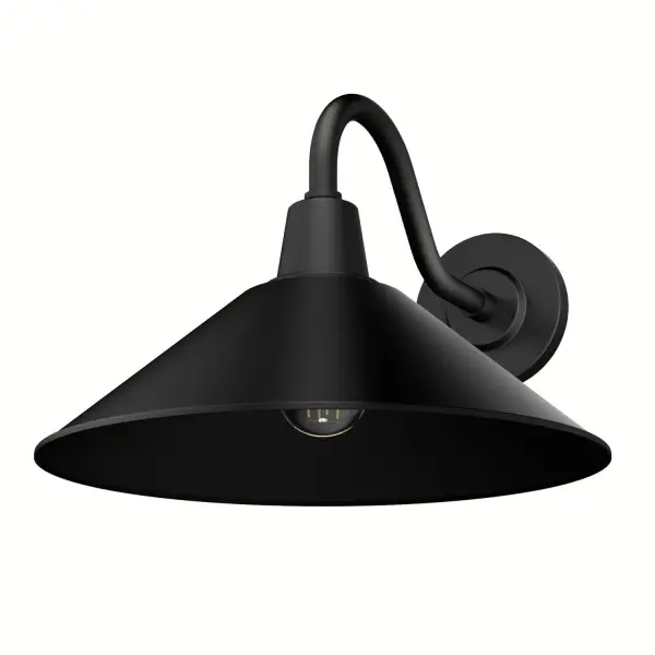 Crafted for those coastal vibes, the Skyflow 1 Light Outdoor Wall Light in Matte Black is the unsung hero of beachside barbecues and sunset soirees. With its casual modern flair, Skyflow doesn't just complement your outdoor decor – it enhances it. As the sun sets and the evening takes over, this light provides the perfect glow, adding a sophisticated touch to your space. Engineered for the Elements®, its WeatherMax® construction resists corrosion from water and salt air. Pair with our WeatherMax® Skyflow ceiling fan and every day will feel like a coastal getaway, no matter where you are! WeatherMax® Rated for outdoor or indoor use. Built with aluminum and stainless steel to prevent corrosion. Pairs perfectly with our outdoor fans for a cohesive look. Requires 1 E26 Bulbs. Bulbs not included. WEATHERMAX® RATED: Specifically designed for outdoor use, ensuring durability in various coastal weather conditions. CORROSION RESISTANT: Constructed with aluminum body and stainless steel hardware to prevent corrosion and extend the lifespan. SEAMLESS COORDINATION: Pairs perfectly with our outdoor fan collections for a cohesive look. BULB RECOMMENDATION: Maximum 60 W per light bulb or equivalent LED bulb. Bulbs not included. COORDINATING COLLECTION: Works with Skyflow ceiling fan collection WARRANTY: One-year limited warranty backed by the trusted experts at Hunter. - alternate view