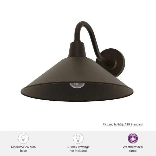 Skyflow One Light Outdoor Wall Mount in Matte Black - Image 5