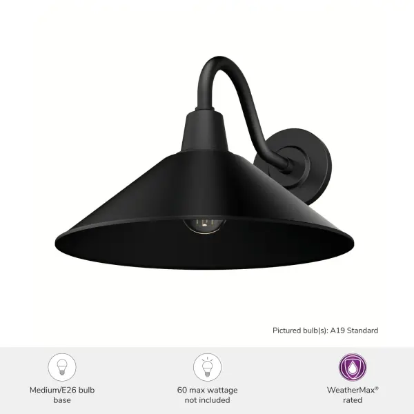 Skyflow One Light Outdoor Wall Mount in Matte Black - Image 6