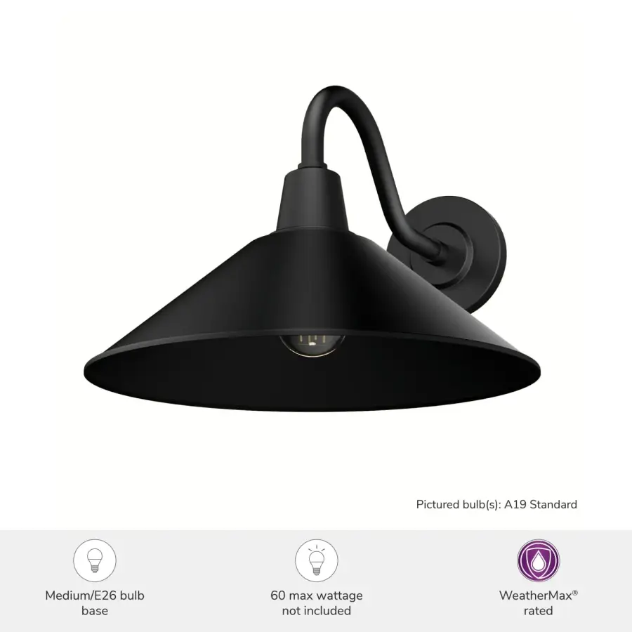 Skyflow One Light Outdoor Wall Mount in Matte Black - Image 6