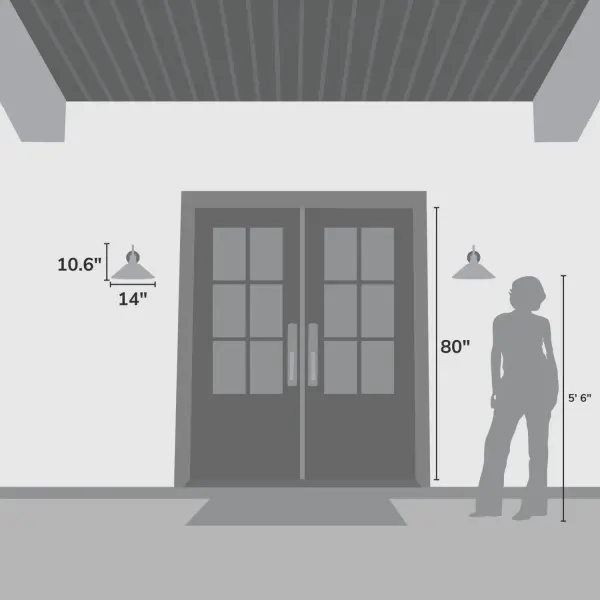 Skyflow One Light Outdoor Wall Mount in Matte Black - Image 9
