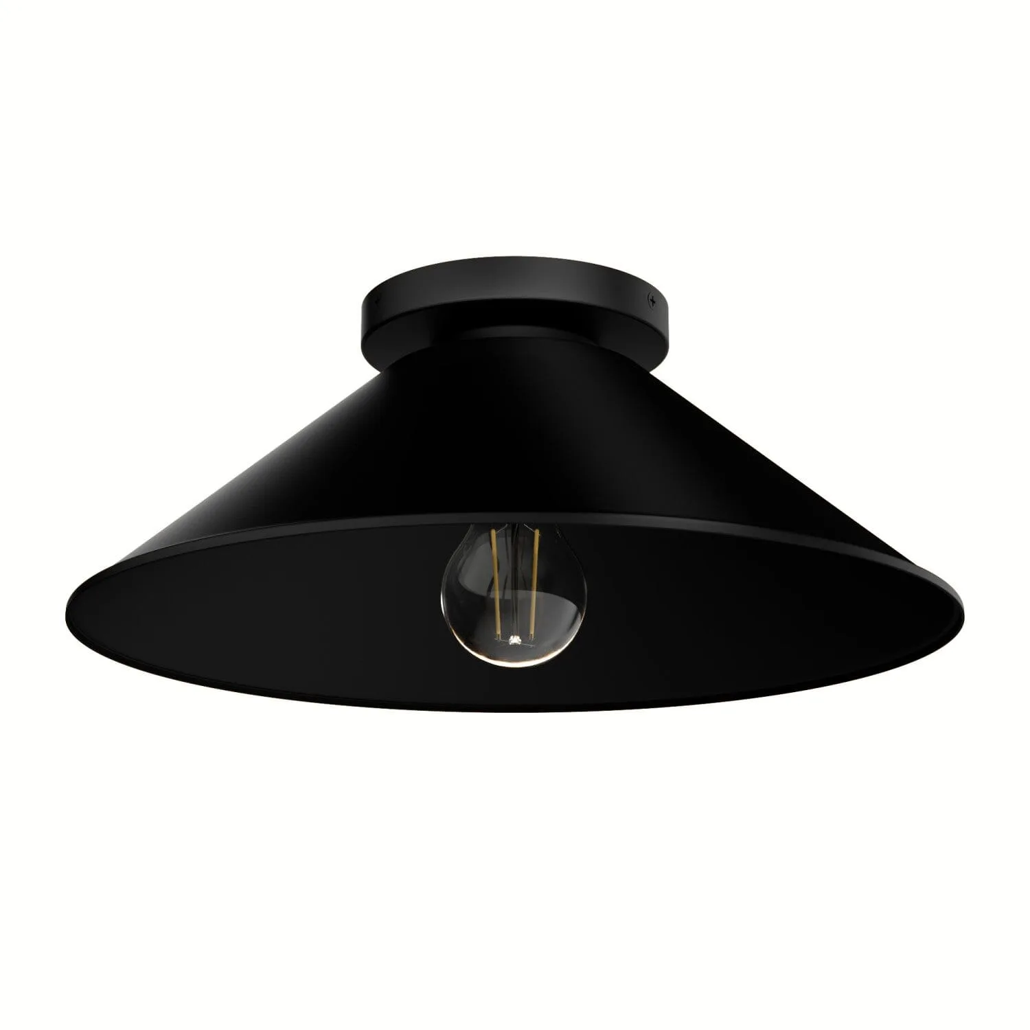 Skyflow One Light Outdoor Flush Mount in Matte Black