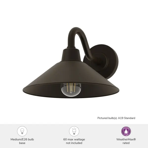 Skyflow One Light Outdoor Wall Mount in Matte Bronze - Image 6