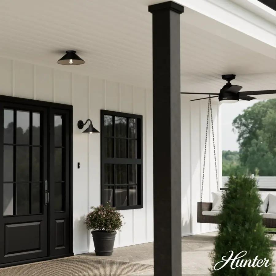 Skyflow One Light Outdoor Flush Mount in Matte Black - Image 3