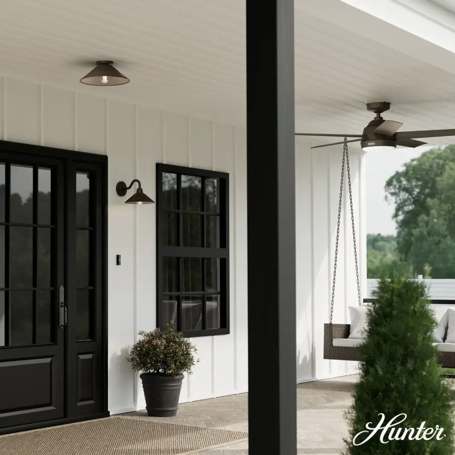 Skyflow One Light Outdoor Flush Mount in Matte Black - Image 4