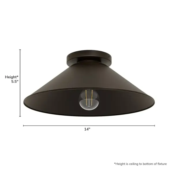 Skyflow One Light Outdoor Flush Mount in Matte Black - Image 8