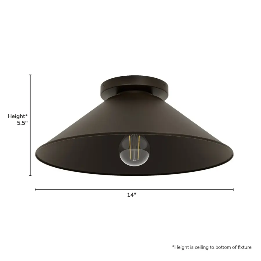 Skyflow One Light Outdoor Flush Mount in Matte Black - Image 8