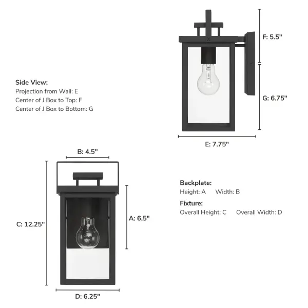 Timbergrove One Light Outdoor Wall Mount in Matte Black - Image 4
