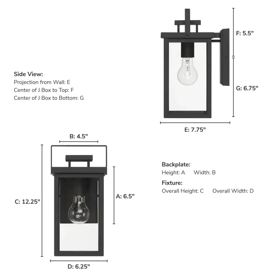 Timbergrove One Light Outdoor Wall Mount in Matte Black - Image 4