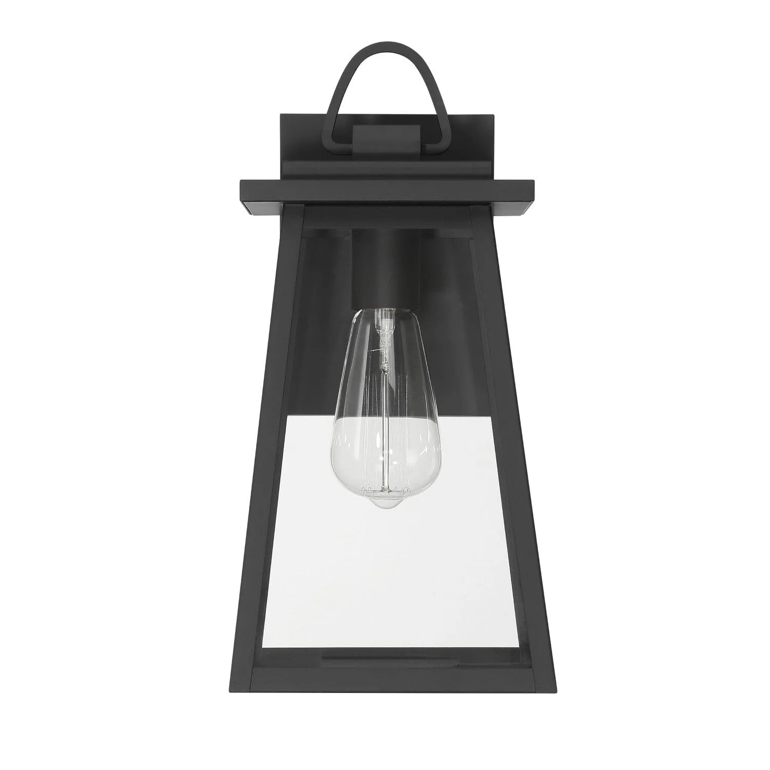 Ivory Dusk Outdoor Wall Light in Matte Black