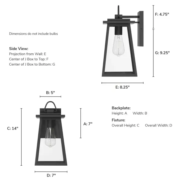 Ivory Dusk Outdoor Wall Light in Matte Black - Image 4