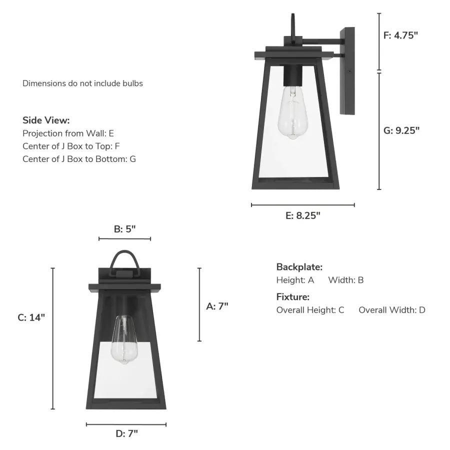 Ivory Dusk Outdoor Wall Light in Matte Black - Image 4