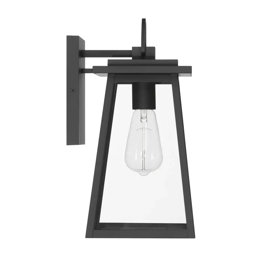 Ivory Dusk Outdoor Wall Light in Matte Black - Image 8