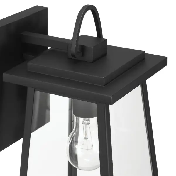 Ivory Dusk Outdoor Wall Light in Matte Black - Image 9