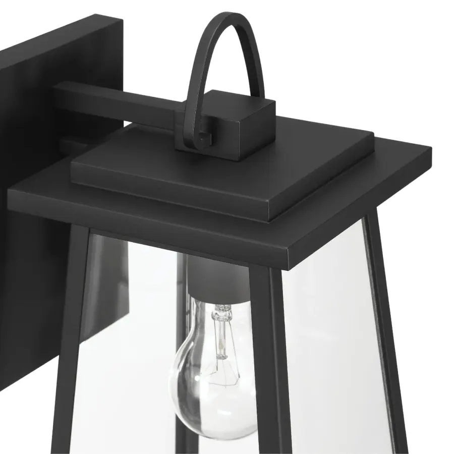 Ivory Dusk Outdoor Wall Light in Matte Black - Image 9