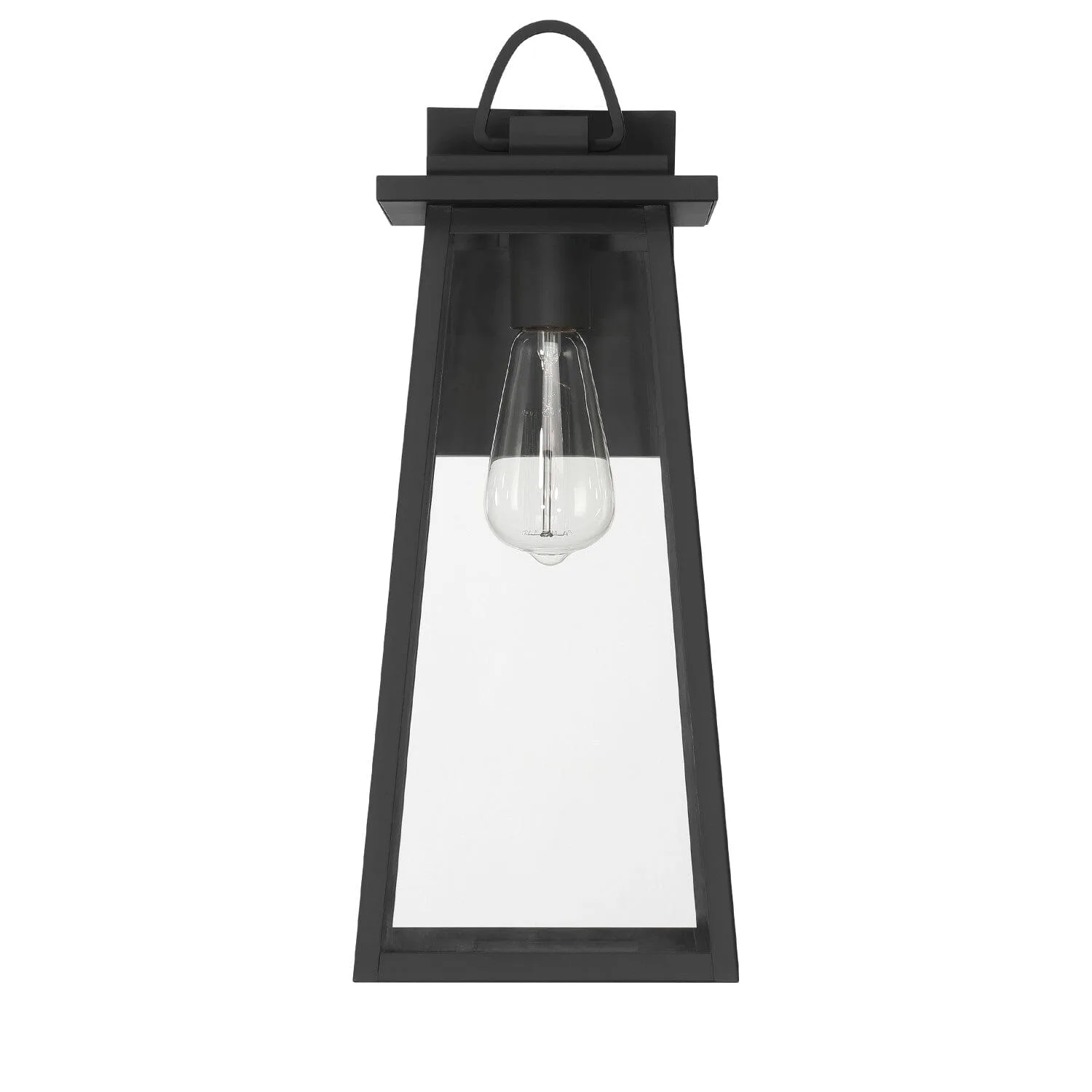 Ivory Dusk Outdoor Wall Light in Matte Black