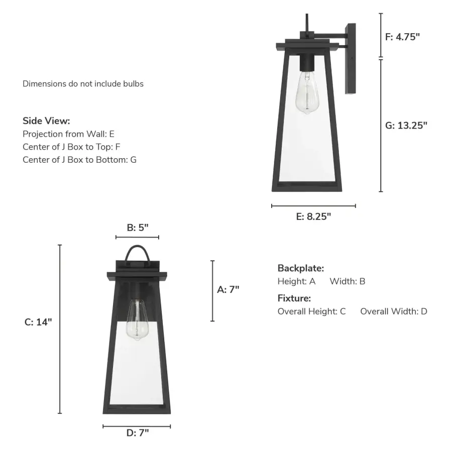 Ivory Dusk Outdoor Wall Light in Matte Black - Image 4