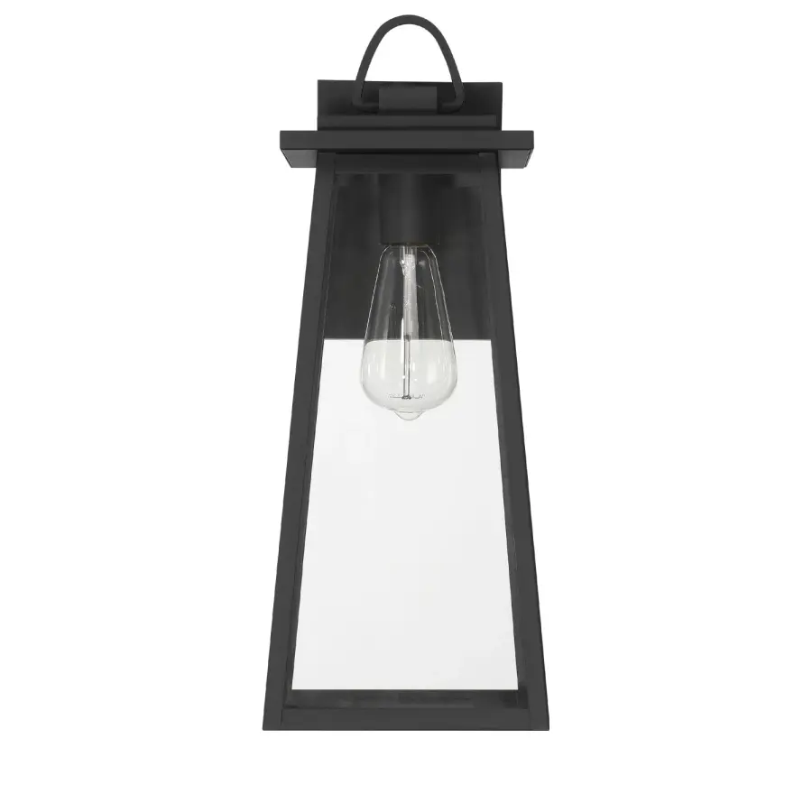 Ivory Dusk Outdoor Wall Light in Matte Black - Image 7