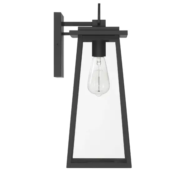 Ivory Dusk Outdoor Wall Light in Matte Black - Image 8