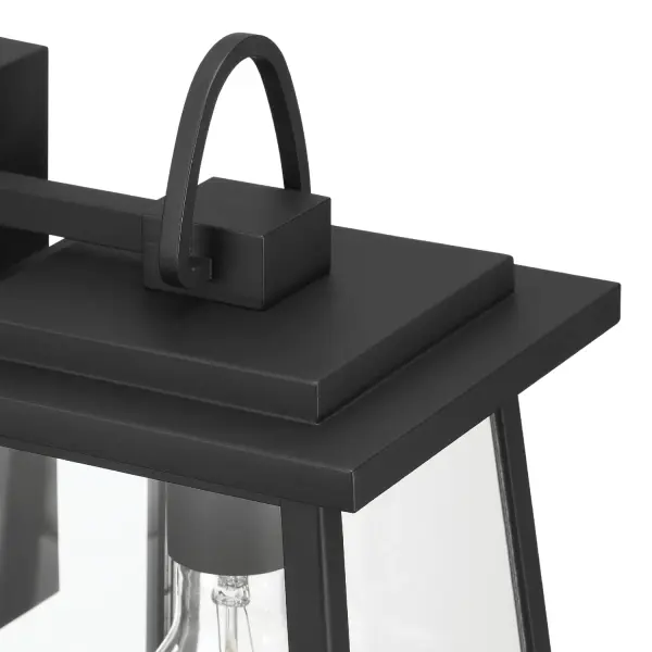 Ivory Dusk Outdoor Wall Light in Matte Black - Image 9