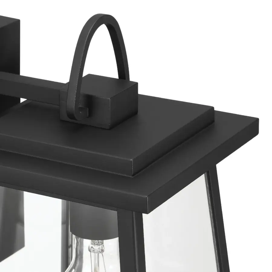 Ivory Dusk Outdoor Wall Light in Matte Black - Image 9