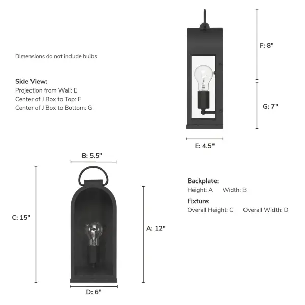 Kendra Bell Outdoor Wall Light in Matte Black - Image 4