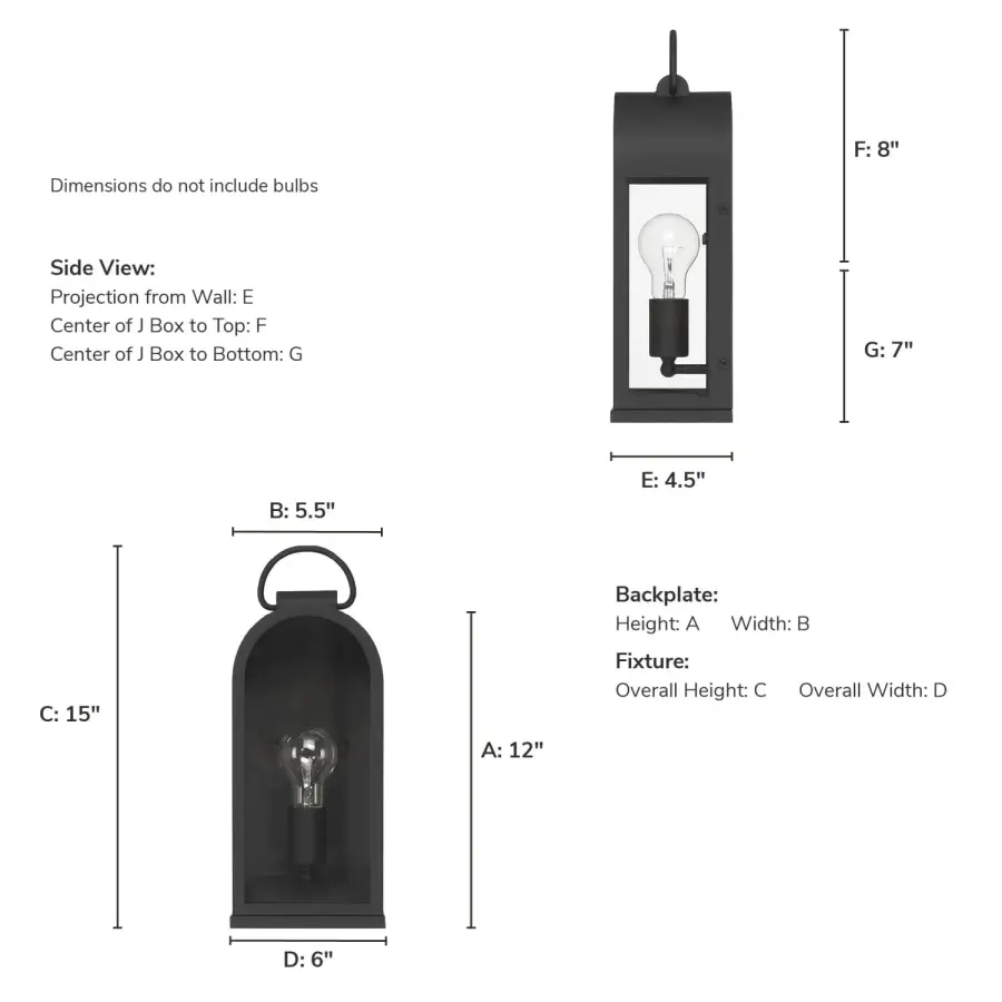Kendra Bell Outdoor Wall Light in Matte Black - Image 4