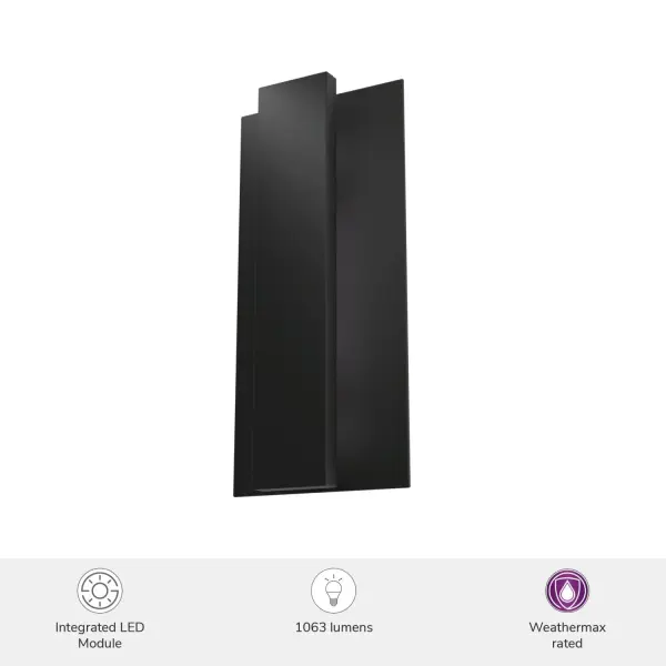 Canoga LED Outdoor Wall Mount in Matte Black - Image 3